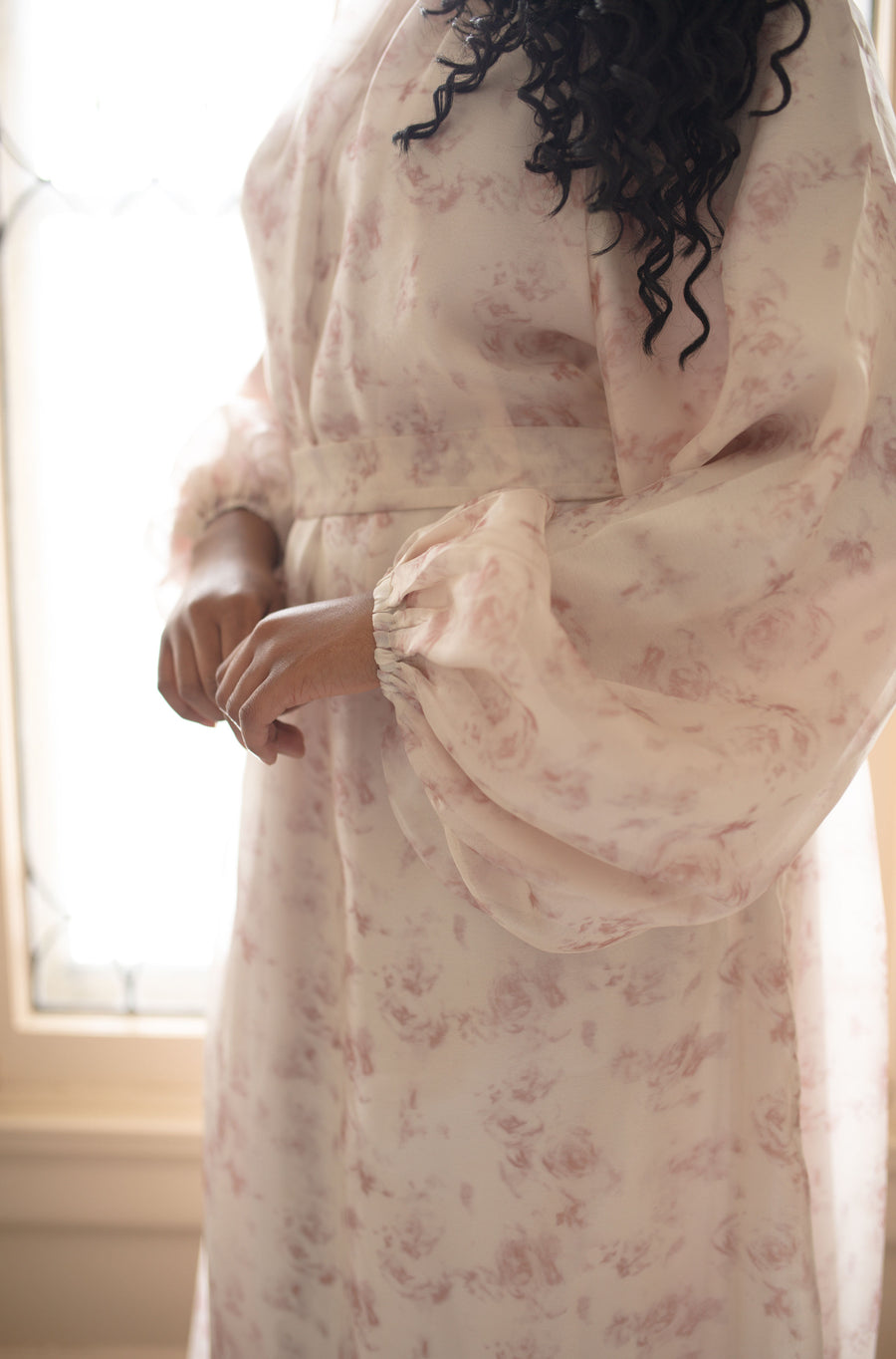 Ermina Pink Floral Modest Maxi Dress