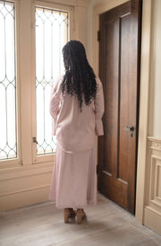 Ellora Purple Satin Button Up Blouse